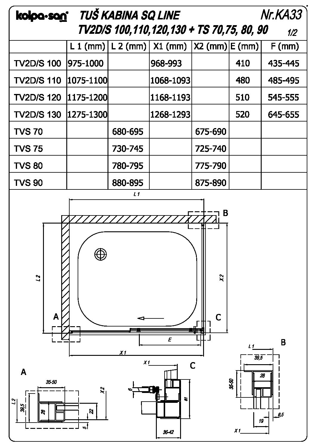 Alternative view of SQ LINE TS 70, 75, 80, 90