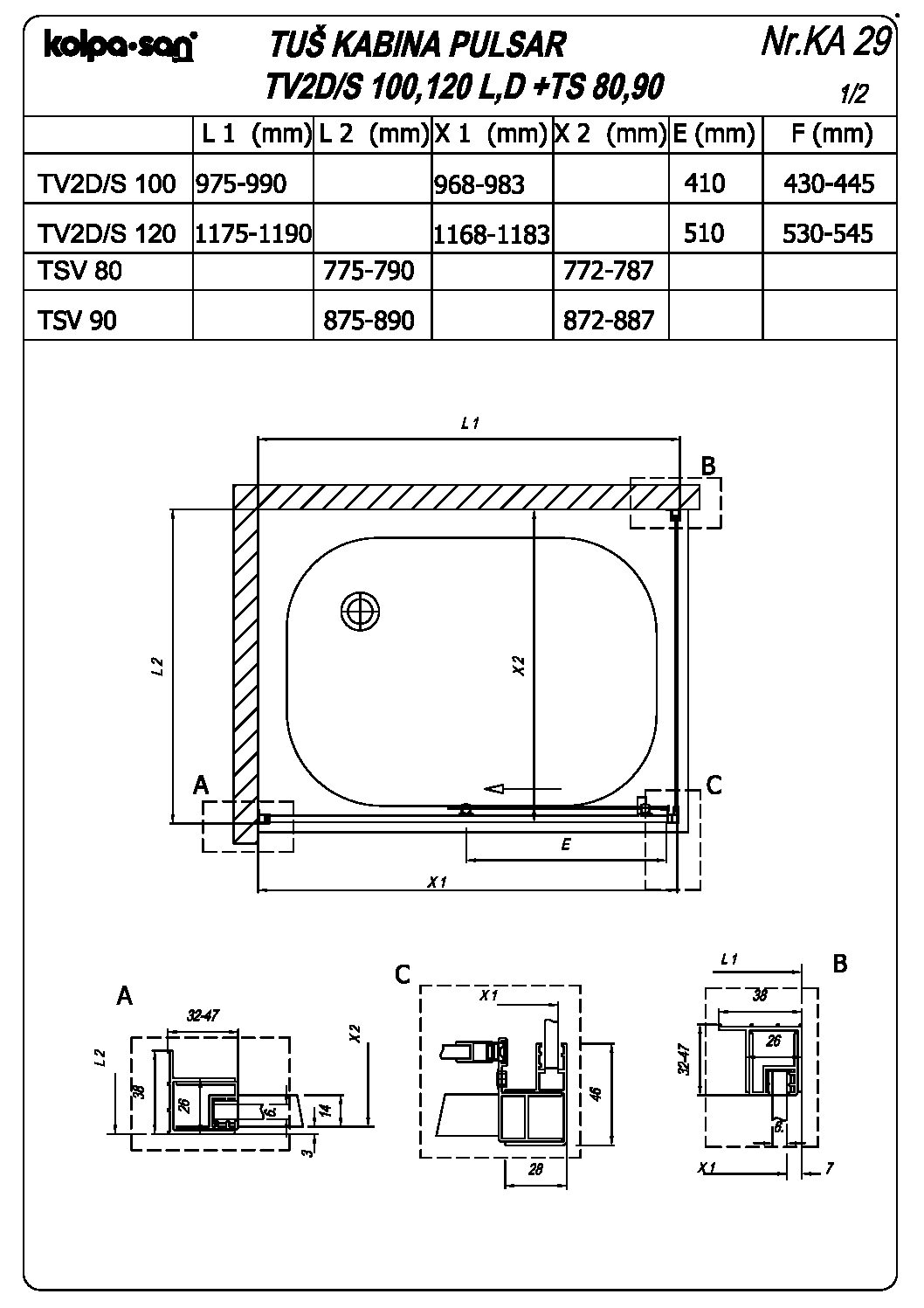 PULSAR TV2D/S 100, 120 LEVA + TSv 80, 90 - slika 3