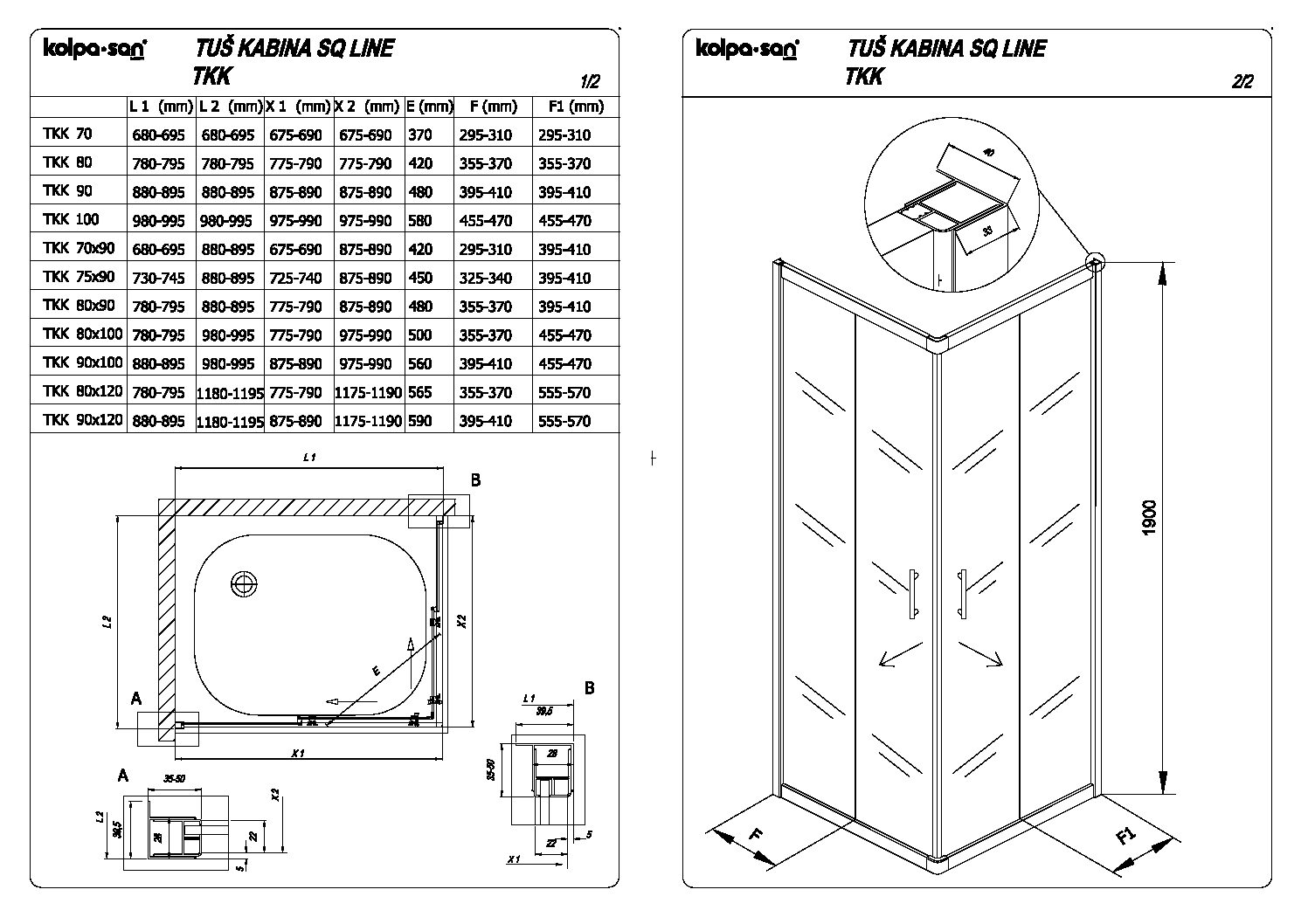 Alternative view of SQ LINE TKK-100X100