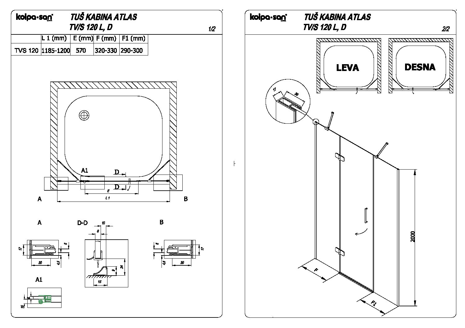 Alternative view of ATLAS TV/S 120/K DESNA