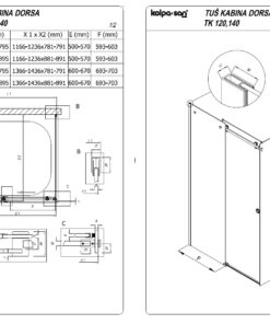 Alternative view of DORSA TK 140 X 90/K UNI BRILL