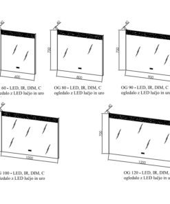Alternative view of OGLEDALO OG 120 LED,IR,DIMM,CCT,C